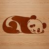 Wildlife Illustration of a Sleeping Panda Bear A sleeping giant panda bear in a naturalistic setting, vector artwork.