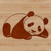 Beautiful Panda Clipart Image An illustration of a wild panda animal in a relaxed pose.