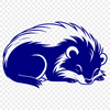 A cute skunk illustration in a peaceful slumber pose. A simple illustration of a skunk in a sleeping position, suitable for vector graphics.