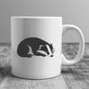 A detailed illustration of a badger in a resting position, suitable for cutting out with a Cricut or laser cutter.