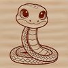 Snake Clip Art Vector Design An SVG design featuring a snake as a clip art element.