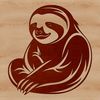An editable vector image of a sloth designed for digital use.
