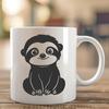 A cartoon sloth in a relaxed pose, created as an SVG vector graphic for digital use.