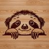 Sloth Peeking from Behind Its Head SVG A cute sloth peeking out from behind its head, created as an SVG vector design.