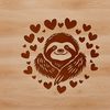 Cute Sloth Head with Heart Details A sloth's head with heart details, suitable for vector designs.