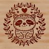 Vector Design featuring a Lovely Sloth SVG design featuring a sloth with love hearts, ideal for digital cutting machines like Cricut.