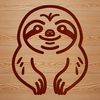 Vector Animal Icon - Sloth Design A simple line drawing illustration of a sloth, suitable for various uses including clip art and vector design.