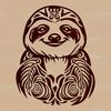 A digital illustration of a sloth in various positions.