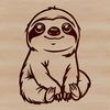A cute sloth animal illustration in vector format, suitable for various design applications.