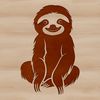A digital illustration of a sloth in a natural setting, suitable for vector design projects.