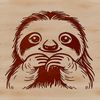Unique Sloth Face Design An illustration of a sloth's head, rendered in vector format with intricate details.