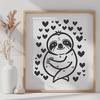 Artistic Sloth - SVG Format