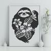 Floral Sloth Design