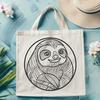 Stunning Sloth In DXF - Free Download