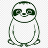 Beautiful Sloth In SVG - Free Digital Download