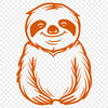 Artistic Sloth Vector Image In DXF For Free Download