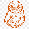 Artistic Sloth In PNG - For Free Download, Commercial Use