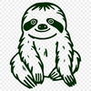 Sloth Digital Artwork In SVG, PNG, PDF And DXF Formats