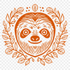 Sloth Clip Art In SVG, PNG, PDF And DXF File Formats