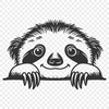 Unique Sloth - Animal SVG Free Download