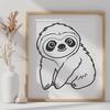 Free Unique Sloth - Free PDF Download, Commercial Use