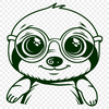 Stunning Sloth Vector Drawing