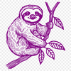 Artistic Sloth In PNG - Free Download