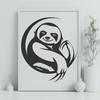 Beautiful Sloth - Sublimation DXF Free Download