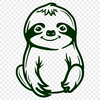 Artistic Sloth PNG - Free Commercial Use Download