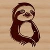 A digital illustration of a sloth in a natural environment.
