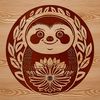 An illustration of a sloth in a relaxed pose, suitable for vector graphic designs.