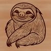 A detailed illustration of a sloth, created as vector art for digital use.