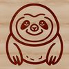 Simple Animal Clip Art Design SVG Simple line drawing of a sloth in vector format.