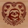 An illustration of a sloth's head, created as vector art for digital use.