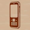 Free Clipart of a Smartphone in Simple Style Mobile phone device in a modern design style with simple lines and shapes.