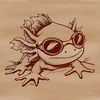 Axolotl in Cool Shades An axolotl salamander wearing sunglasses, rendered as a vector graphic.