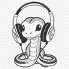 Stylized Serpent Illustration A stylized illustration of a serpent, suitable for vector graphics projects.