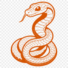 Beautiful Serpent Design for Cutting Machines A detailed illustration of a serpent, suitable for vector design and cutting machine projects.