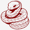 A reptile snake in various poses and positions, suitable for vector art designs.