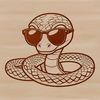 Sunglasses Snake Illustration Illustrative snake design with sunglasses, suitable for vector graphics and cutting machine projects.