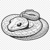Stylized Snake Illustration A stylized illustration of a snake, suitable for vector design.