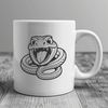 Reptile Icon Design An illustration of a serpent coiled in a patterned design, suitable for vector art projects.