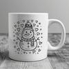 Beautiful Snowman Drawing - Free DXF Download