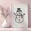 Snowman In SVG Format - Free Digital Download, Commercial Use