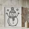 Artistic Snowman Artwork - Free PNG Download