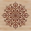 Delicate Winter Decoration SVG A winter-themed decorative element in the form of intricate snowflake geometry.