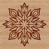 A delicate ornate snowflake design with intricate patterns, perfect for winter-themed projects.