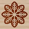 Beautiful Winter Design Element An ornate vector illustration of a single snowflake with symmetrical design elements.
