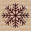 Beautiful Snowflake Clip Art Image A delicate, intricate snowflake design made from precise lines and curves, ideal for use in winter-themed projects.