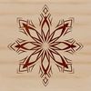 Delicate Snowflake Patterns and Shapes Delicate 2D snowflake design with intricate patterns and symmetrical shapes.